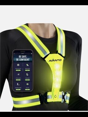 LED Safety Harness Vest - High-Visibility Yellow